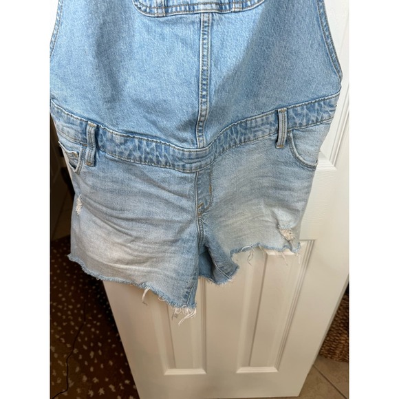 Isabel Maternity  Ingrid & Isabel Shotalls Jean Shorts and Bib Overalls Womens 8 - Picture 5 of 13